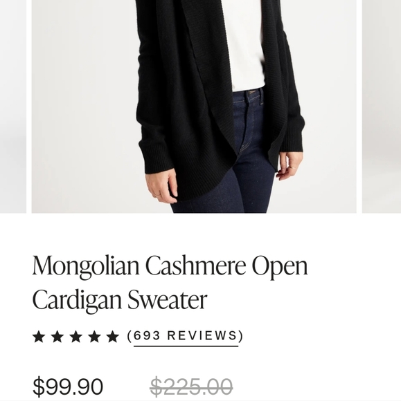 Mongolian cashmere Open Front Cardigan Sweater Numerous Colors - Picture 4 of 14